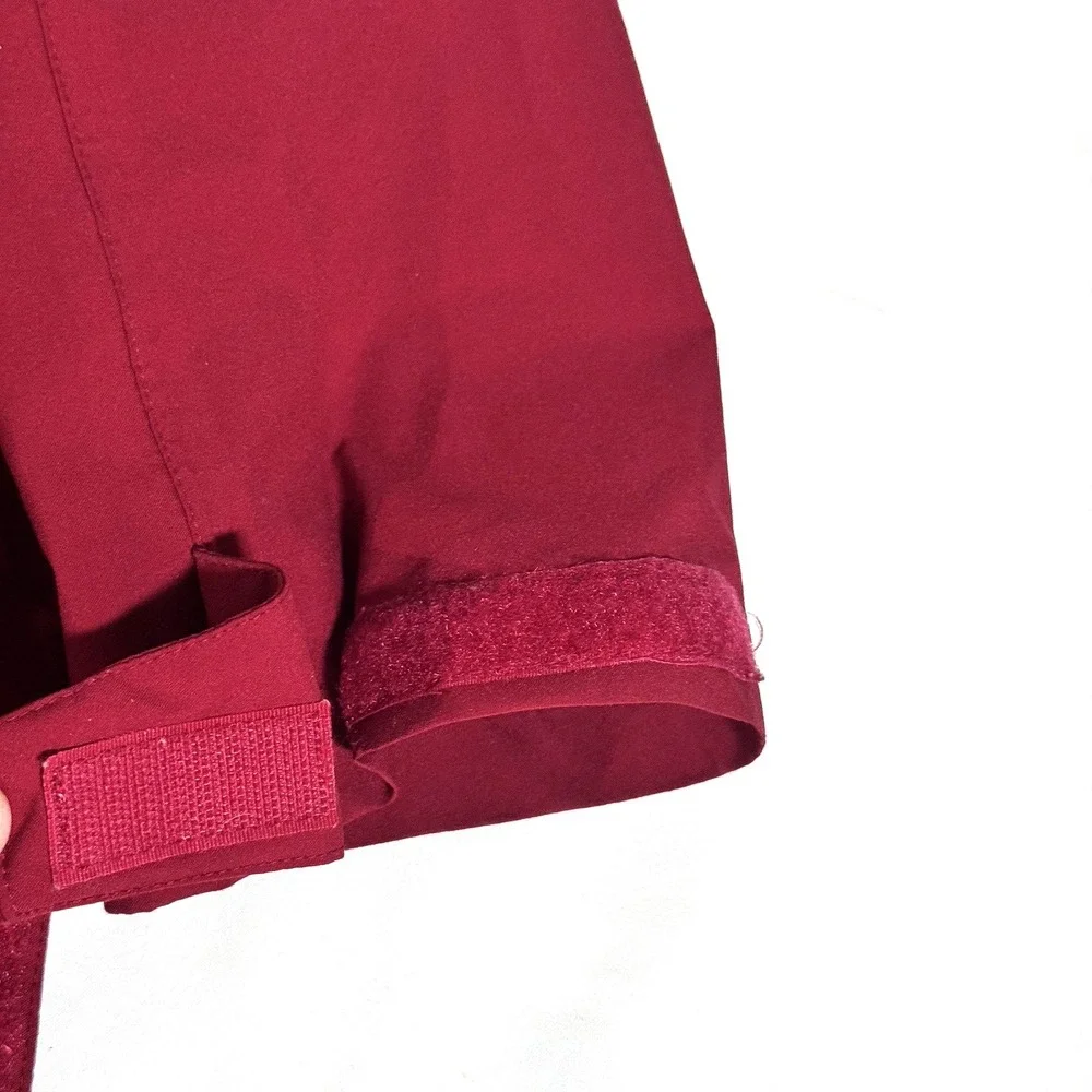 Lands' End Gore-Tex Squall Rain Coat Men's L Hood Jacket Zipper‎ Vintage Red